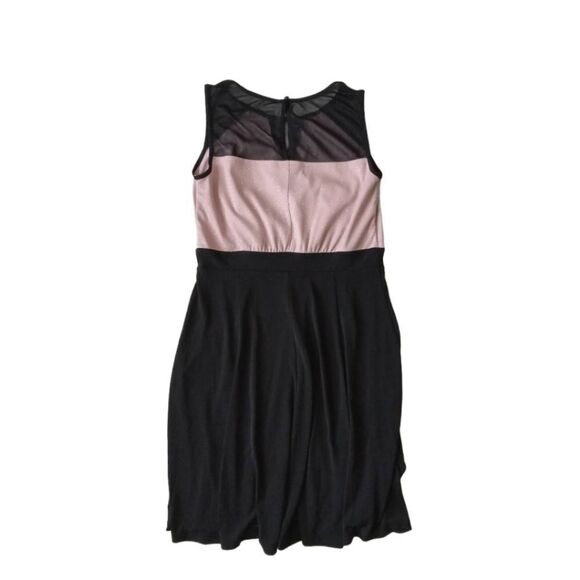 Enfocus Studio Black & Pink Mesh Fit & Flare Above Knee Length Dress Women's 10 - Picture 3 of 13